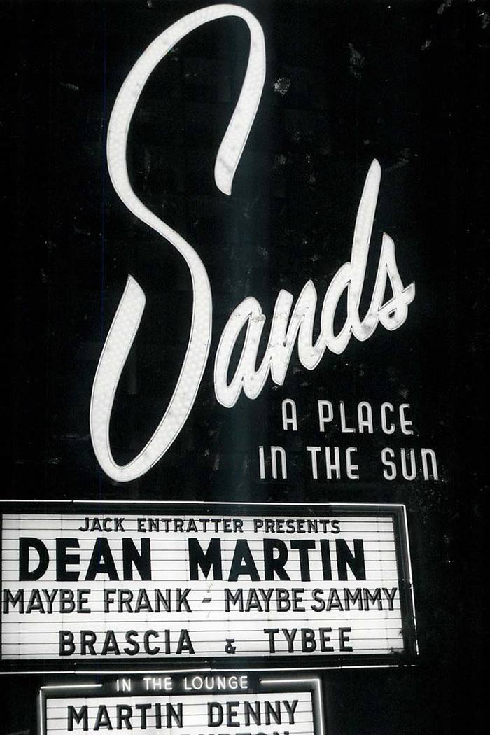 Sands Hotel Marquee, January 15, 1982. (File Photo/Las Vegas Review-Journal)
