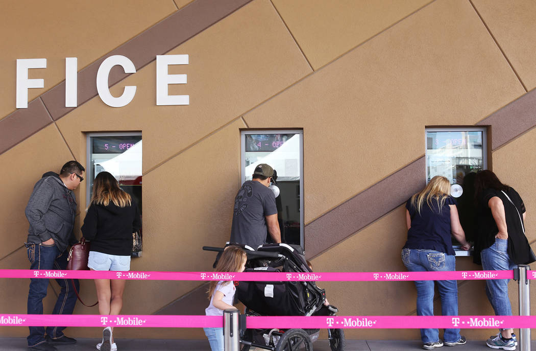Guests purchase tickets at the box office at the T-Mobile Arena in Las Vegas, Thursday, Nov. 8, 2018. Rachel Aston Las Vegas Review-Journal @rookie__rae