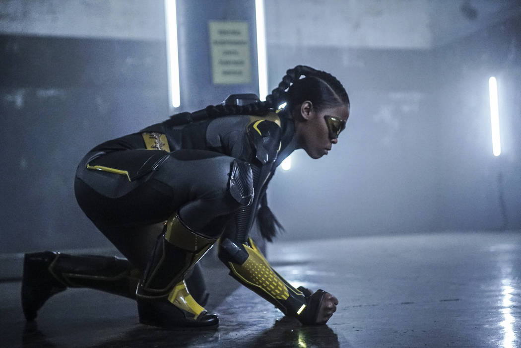 Black Lightning -- "Sins Of The Father: The Book of Redemption -- Image BLK110b_0277bb.jpg -- Pictured: Nafessa Williams as Thunder -- Photo: Annette Brown/The CW -- Â© 2018 The CW Network, LLC. ...