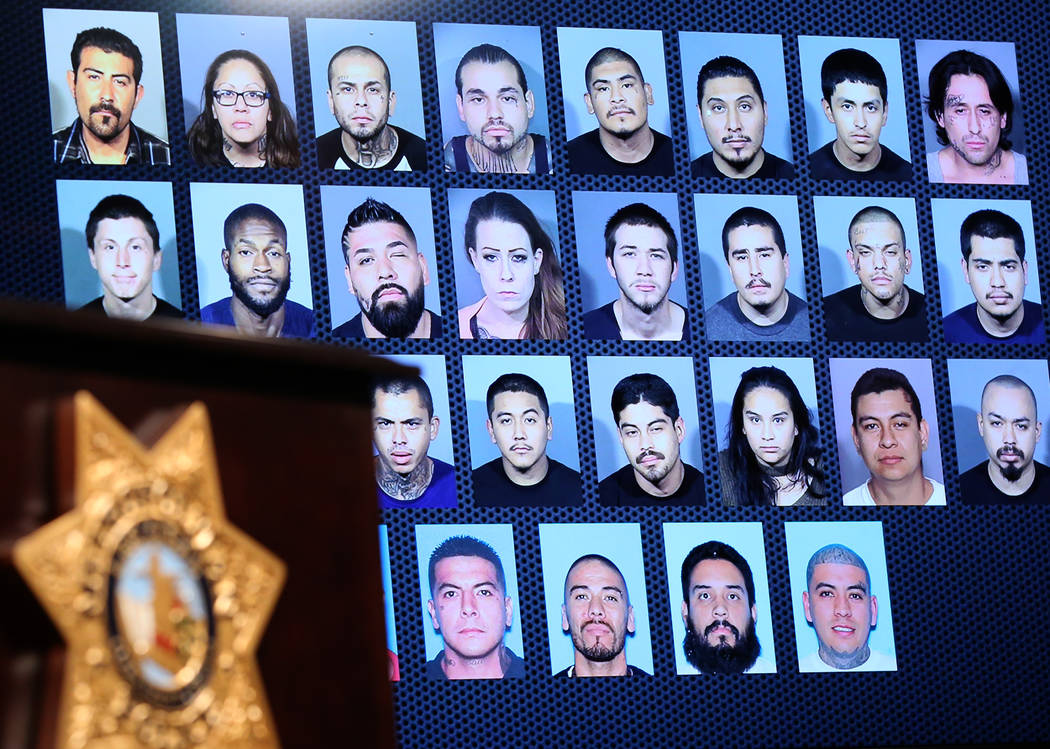 Las Vegas police announce charges against 29 in gang case Las Vegas