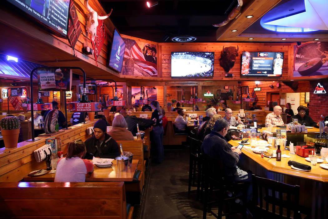 The bar area at Texas Roadhouse at 1380 E. Craig Road in North Las Vegas Wednesday, Dec. 12, 2018. K.M. Cannon Las Vegas Review-Journal @KMCannonPhoto