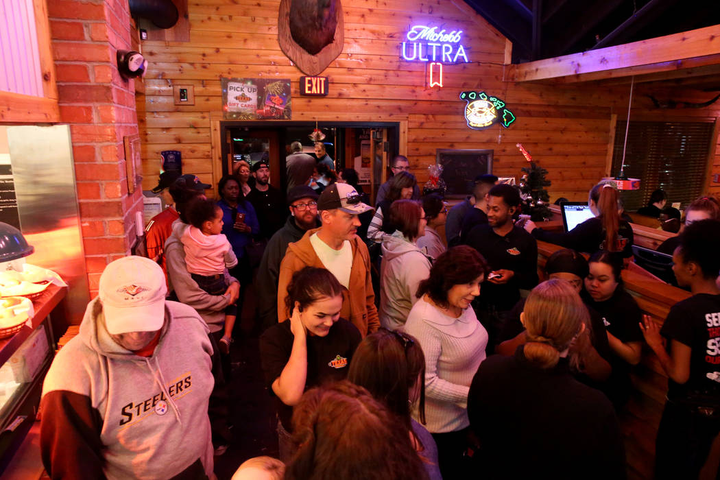 Guests wait for tables at Texas Roadhouse at 1380 E. Craig Road in North Las Vegas Wednesday, Dec. 12, 2018. K.M. Cannon Las Vegas Review-Journal @KMCannonPhoto