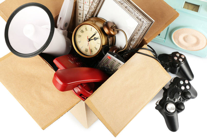 This box of unwanted stuff is going to be donated. (GMJ Interiors)