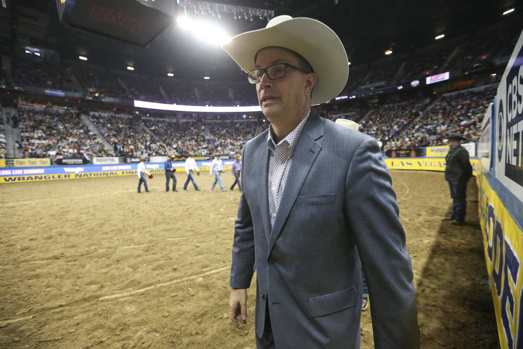 Professional Rodeo Cowboys Association CEO George Taylor during the sixth go-round of the National Finals Rodeo at the Thomas & Mack Center in Las Vegas on Tuesday, Dec. 11, 2018. Richard Bria ...