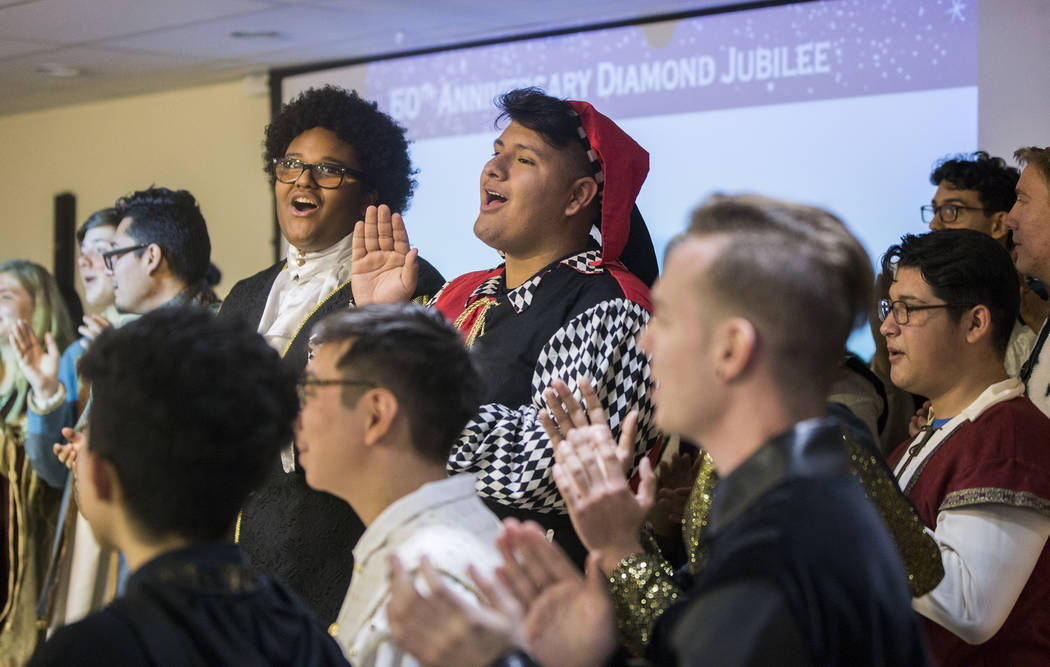 The Las Vegas High School Madrigals perform during a 60th anniversary luncheon for Sunrise Hospital and Medical Center on Wednesday, Dec. 12, 2018, in Las Vegas. Benjamin Hager Las Vegas Review-Jo ...