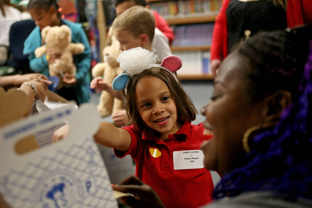 Reed Elementary students assemble, cuddle BuildABear toys North Las