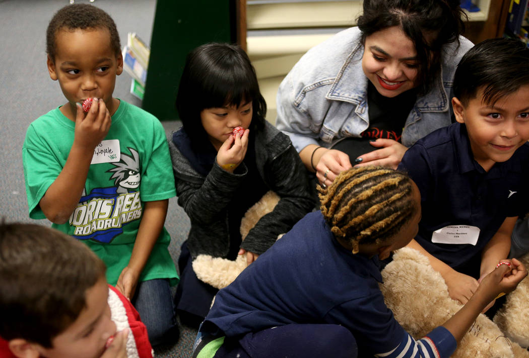 Reed Elementary students assemble, cuddle BuildABear toys North Las