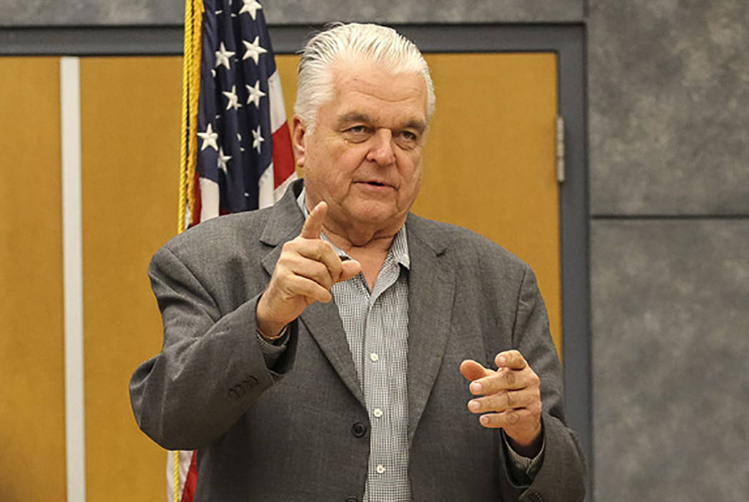 Gov.-elect Steve Sisolak speaks during a roundtable titled "A Healthy Nevada for All" at the National Atomic Testing Museum in Las Vegas on Friday, Dec. 14, 2018. Richard Brian Las Vegas ...