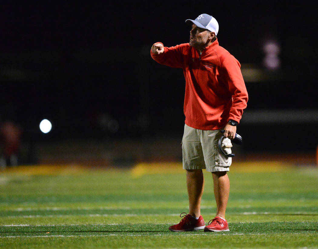 Arbor View head coach Dan Barnson. Brett Le Blanc/ Las Vegas Review-Journal