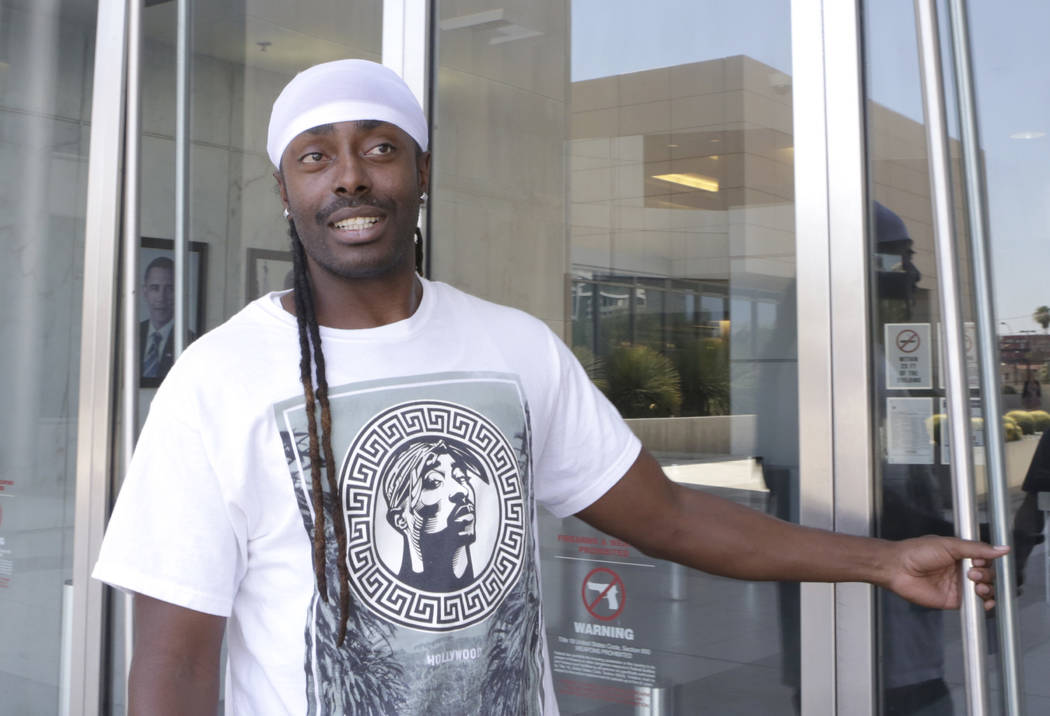 Robbery defendant Brian Wright arrives at the Lloyd George U.S. Courthouse on July 21, 2016. Bizuayehu Tesfaye/Las Vegas Review-Journal Follow @bizutesfaye