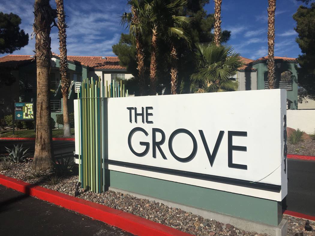 The Grove apartment complex at 2901 N. Rainbow Blvd. in Las Vegas, seen Thursday, Dec. 20, 2018, sold for $34.5 million in November. (Eli Segall/Las Vegas Review-Journal)
