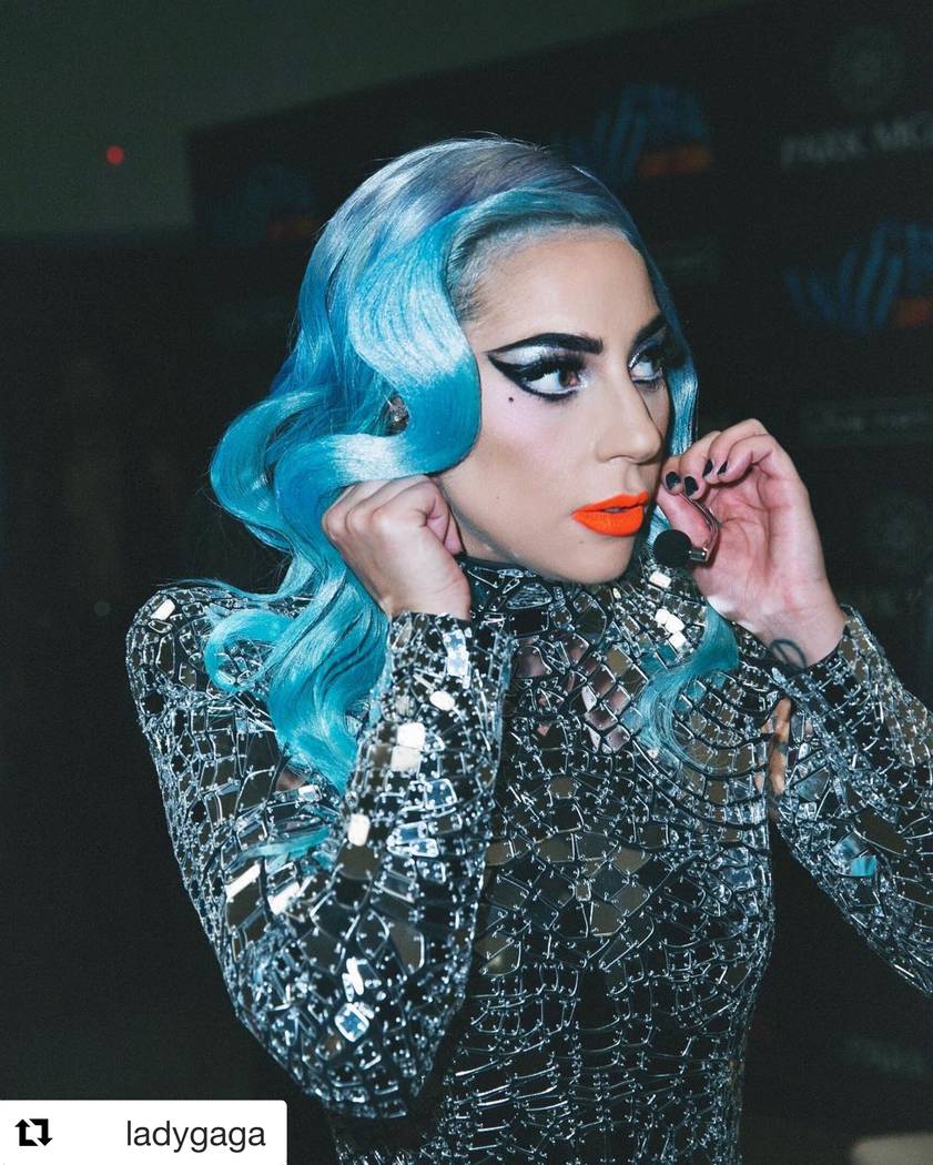 An Instagram shot of Lady Gaga just before taking the stage for her opening night at Park Theater on Friday, Dec. 28, 2018. (@LadyGaga Instagram)