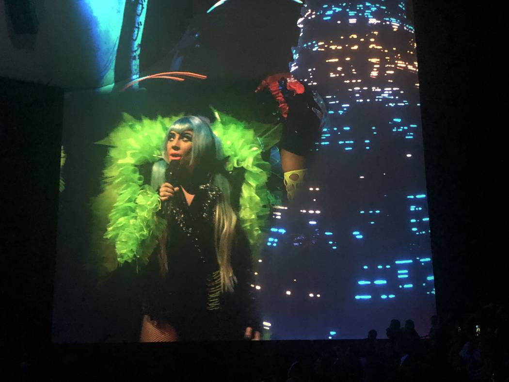 Lady Gaga is shown during opening night at Park Theater on Friday, Dec. 28, 2018. (John Katsilometes/Las Vegas Review-Journal) @JohnnyKats