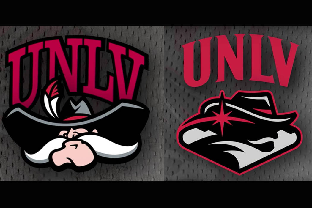 UNLV unveiled a new logo on Wednesday, June 28, 2017. Here's a look at the old (left) and new (right) logo side-by-side.
