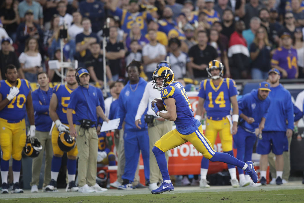 Los Angeles Rams wide receiver Cooper Kupp carries the ball to score a touchdown during an NFL football game against the Minnesota Vikings Thursday, Sept. 27, 2018, in Los Angeles. (AP Photo/Jae C ...