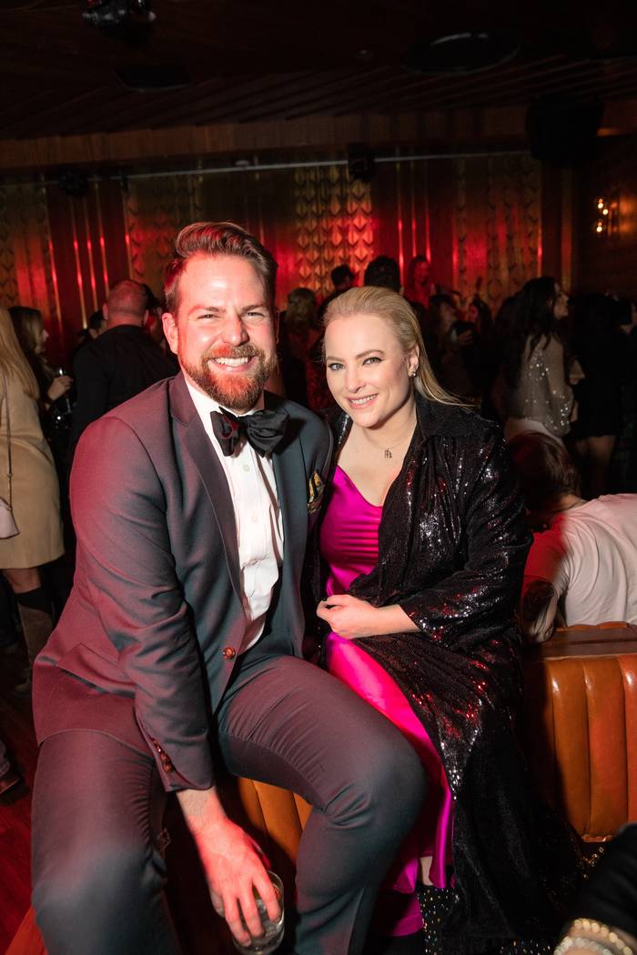 Megan McCain and a family friend are shown at On The Record at the Park MGM on New Year's Eve 2018. (Tony Tran)