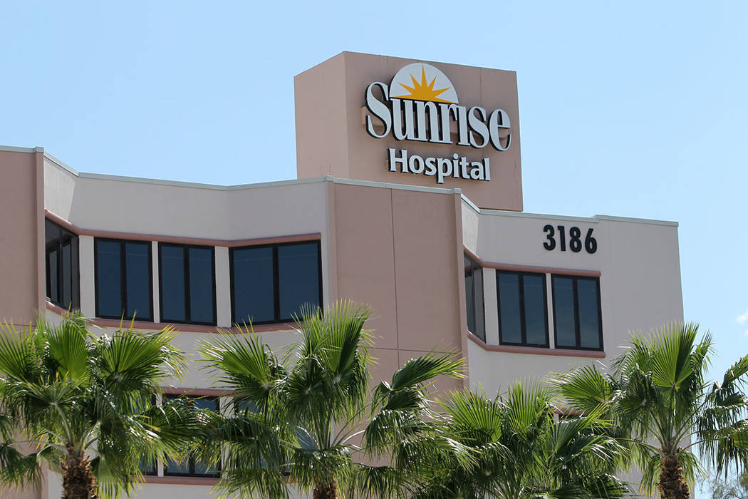 Sunrise Hospital and Medical Center, 3186 South Maryland Parkway, in Las Vegas (Las Vegas Review-Journal)