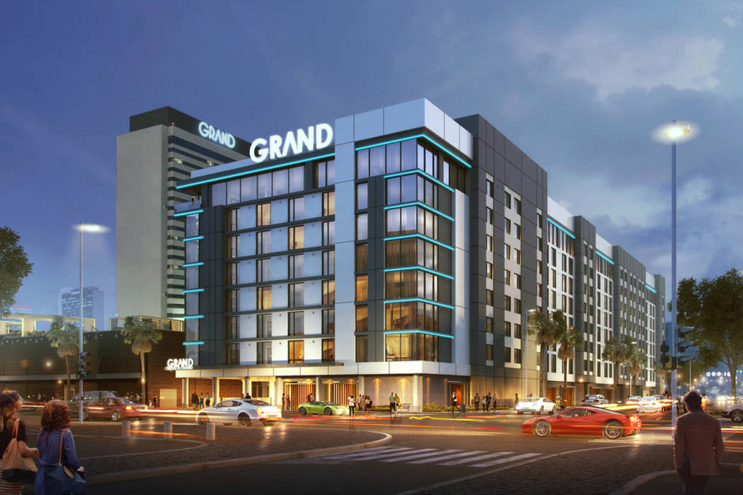 Artist rendering of the new Downtown Grand Hotel & Casino hotel tower. (Downtown Grand Hotel & Casino)