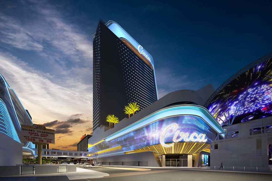 Rendering of Circa, a casino-hotel resort being built in downtown Las Vegas by Derek and Greg Stevens. (Circa Las Vegas)