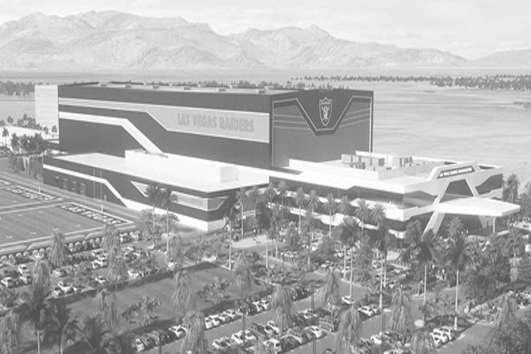 A rendering of the Raiders future headquarters facility in Henderson. (Raiders)