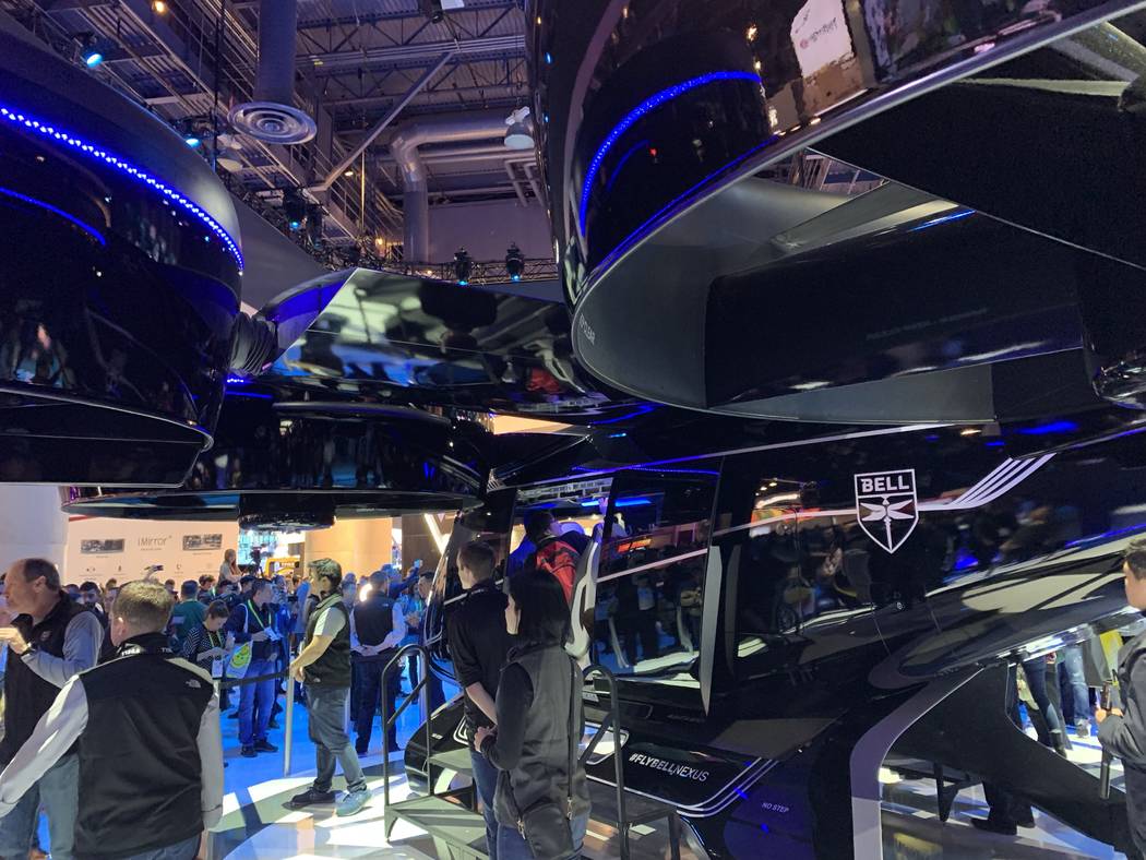 Bell's "Bell Nexus" flying car was unveiled at CES Tuesday, Jan. 9, 2019. (Mick Akers/Las Vegas Review-Journal)