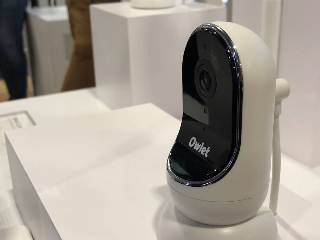 The Owlet Cam, a high definition camera with night vision, on display at CES 2019 on Tuesday, January 8. The camera will launch in January for $149.(Bailey Schulz/Las Vegas Review-Journal)