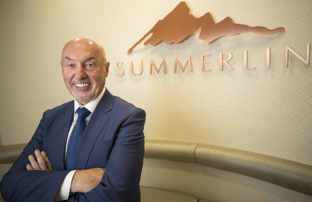 Summerlin President Kevin Orrock poses at The Howard Hughes Corp. headquarters Nov. 14, 2017. Summerlin was recently ranked No. 3 in sales nationwide. (Richard Brian RJNewHomes.Vegas)