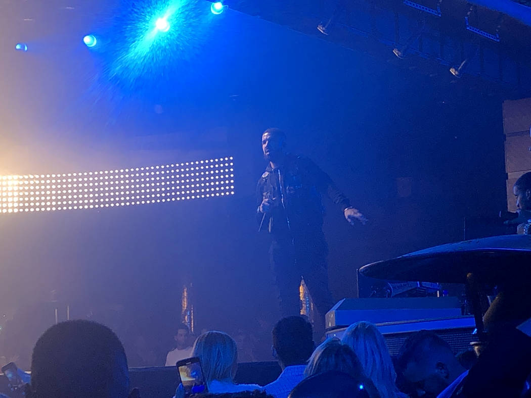 Drake performs for CES attendees and club-goers at XS Nightclub in Encore at Wynn Las Vegas Thursday, Jan. 10, 2019. John Katsilometes Las Vegas Review-Journal
