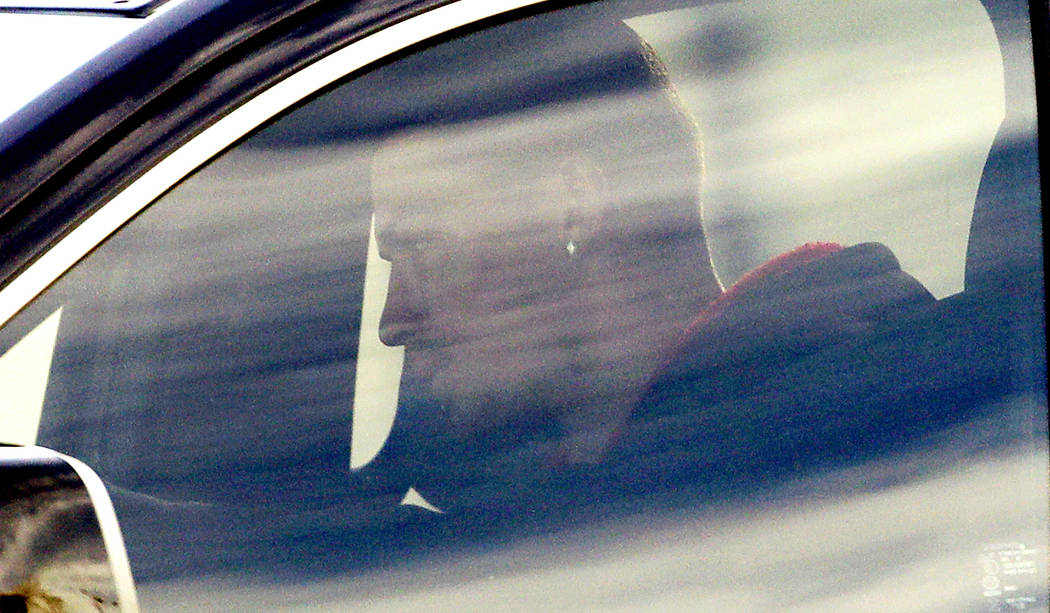 Juventus' Cristiano Ronaldo drives his car as he arrives for a training session at the Continassa Juventus center, in Turin, Italy, Friday, Jan. 11, 2019. Las Vegas police say investigators are as ...