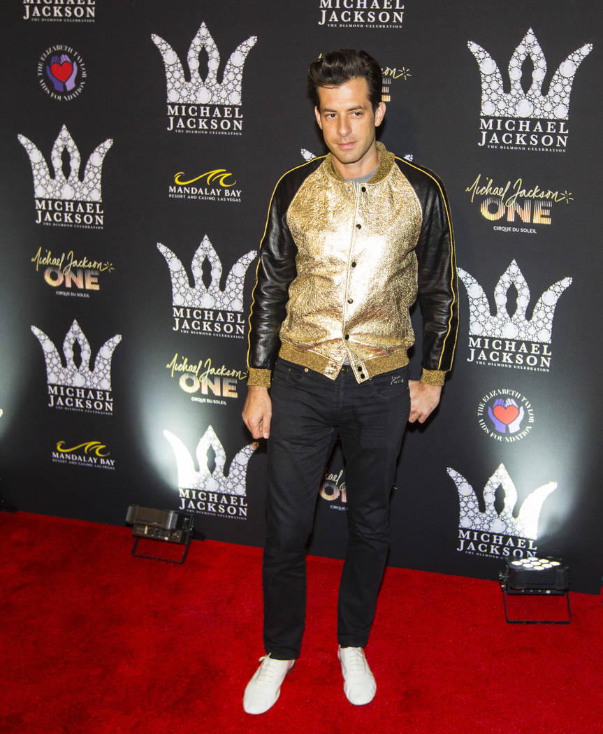 Mark Ronson poses on the red carpet ahead of the Michael Jackson 60th birthday celebration at Mandalay Bay in Las Vegas on Wednesday, Aug. 29, 2018. Chase Stevens Las Vegas Review-Journal @cssteve ...