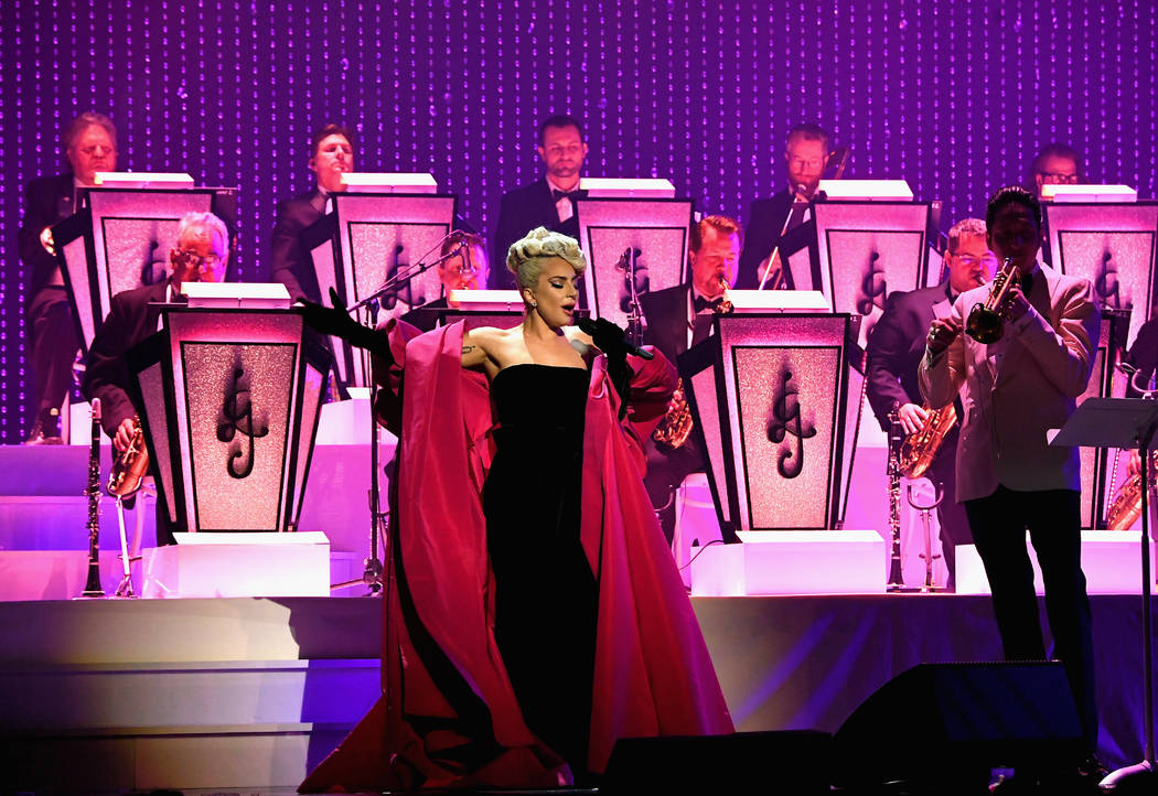 Lady Gaga performs during her "Jazz & Piano" residency at Park Theater at Park MGM on Jan. 20, 2019, in Las Vegas. (Kevin Mazur/Getty Images for Park MGM Las Vegas)