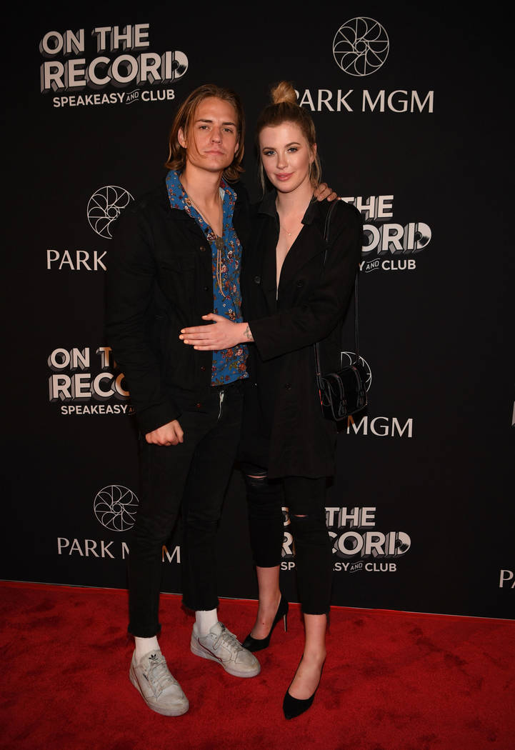 Singer Corey Harper and model Ireland Baldwin attend the grand opening celebration of On The Record at Park MGM on January 19, 2019 in Las Vegas. (Photo by Denise Truscello/Getty Images)