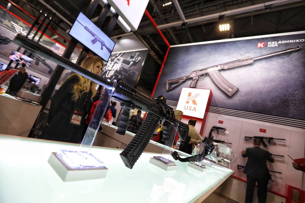 The Kalashnikov USA booth at SHOT Show on Wednesday, Jan. 23, 2019. Todd Prince/Las Vegas Review-Journal