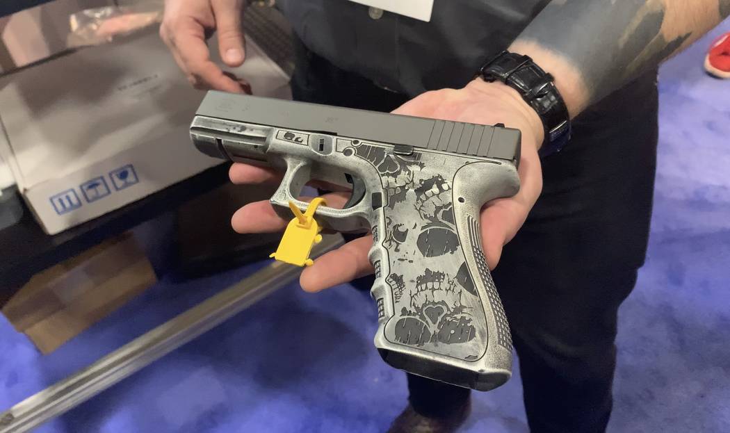 The Laserstar Technologies booth at SHOT Show on Thursday, Jan. 24, 2019 in Las Vegas. (Mick Akers/Las Vegas Review-Journal)