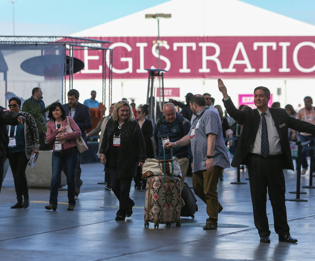 Crowds of people gather for the opening day of the Las Vegas Market held at the World Market Center in Las Vegas, Sunday, Jan. 27, 2019. Caroline Brehman/Las Vegas Review-Journal