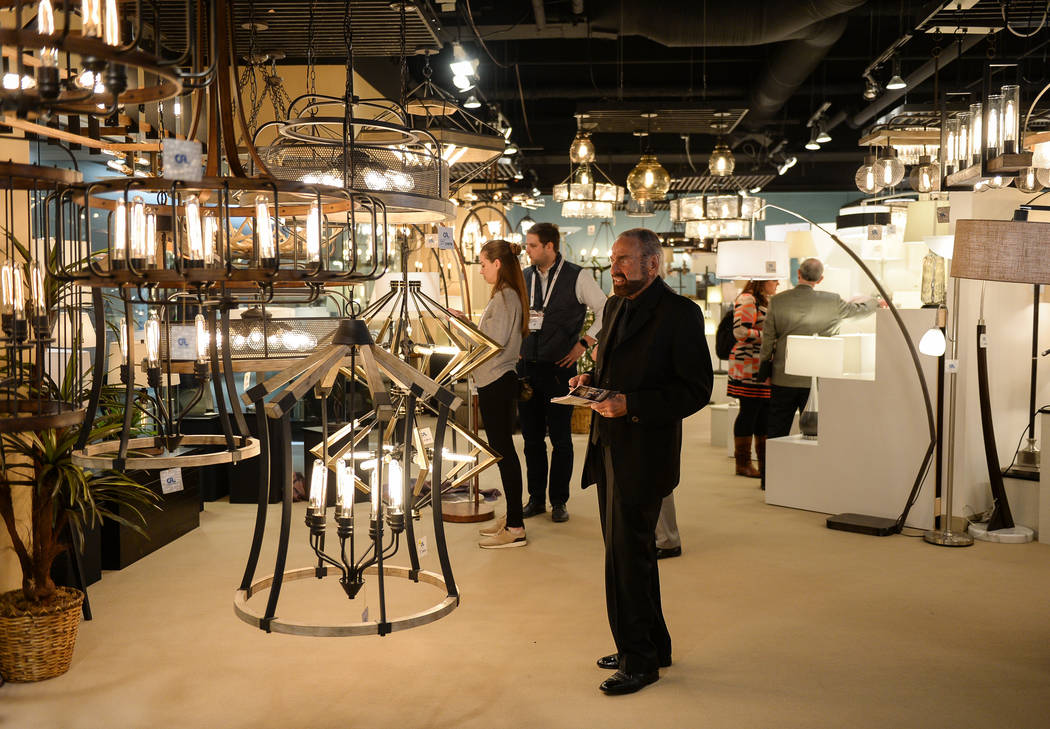 The CA Lighting & Accessories exhibit during the second day of the Las Vegas Market held at the World Market Center in Las Vegas, Monday, Jan. 28, 2019. Caroline Brehman/Las Vegas Review-Journal