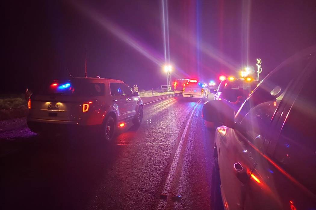 Authorities investigate a shooting at the Nevada National Security Site. (Nye County Sheriff's Office)