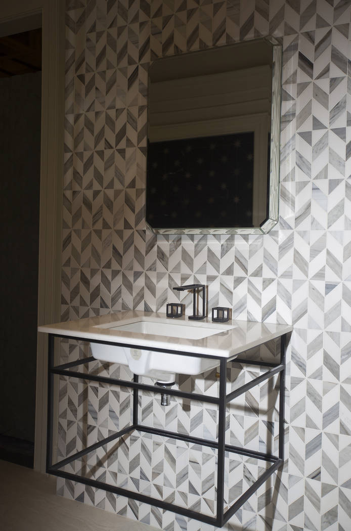 A vanity by Kallista with a Grid faucet at the European showroom at the Las Vegas Market at World Market Center in Las Vegas, Wednesday, Jan. 30, 2019. (Rachel Aston/Las Vegas Review-Journal) @roo ...