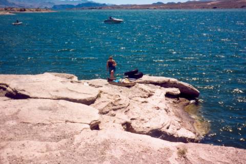 Gypsum Point at Lake Mead National Recreation Area as seen in July 1998. (Michael Quine/Las Vegas Review-Journal) @Vegas88s