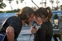 Bradley Cooper as Jack and Lady Gaga as Ally in the drama "A Star is Born" from Warner Bros. (Neal Preston)