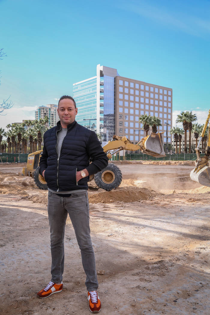 Developer Eric Cohen poses for a photograph on site of his current building project at the Hughes Center office park in Las Vegas, Thursday, Jan. 31, 2019. Caroline Brehman/Las Vegas Review-Journal