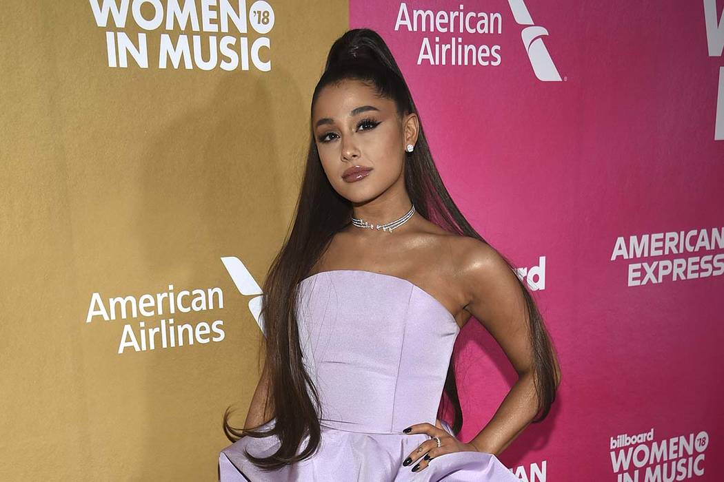 Ariana Grande attends the 13th annual Billboard Women in Music event at Pier 36 in New York on Dec. 6, 2018. (Evan Agostini/Invision/AP, File)