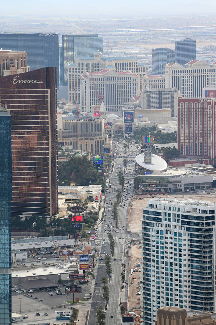 Will Poynter of Indiana rides Big Shot at the Stratosphere in Las Vegas, Friday, Feb. 1, 2019. Erik Verduzco/Las Vegas Review-Journal) @Erik_Verduzco