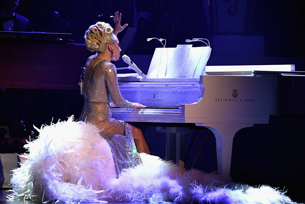 Lady Gaga performs during her "Jazz & Piano" residency at Park Theater at Park MGM on Jan. 20, 2019, in Las Vegas. (Kevin Mazur/Getty Images for Park MGM Las Vegas)