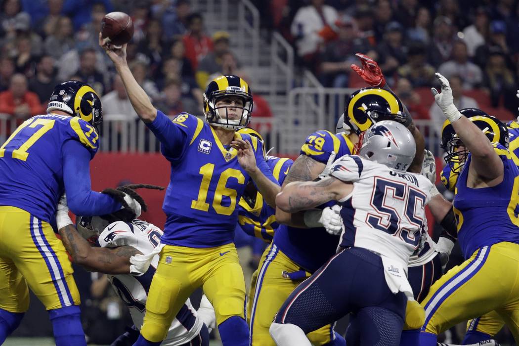 Rams QB Jared Goff a flop in Super Bowl LIII | Las Vegas Review-Journal