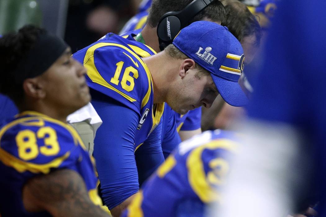 Rams QB Jared Goff a flop in Super Bowl LIII | Las Vegas Review-Journal