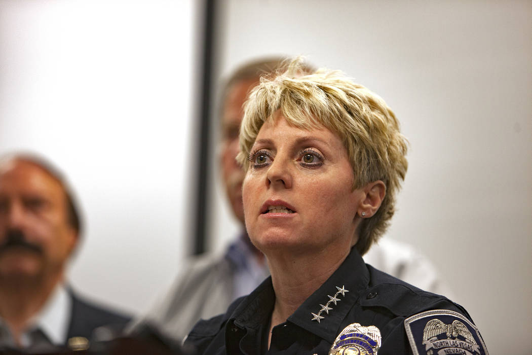 North Las Vegas Police Department Chief Pamela Ojeda discusses new discoveries in the case of the disappearance of the 3-year-old Francillon Pierre, who vanished in 1986, at the North Las Vegas De ...