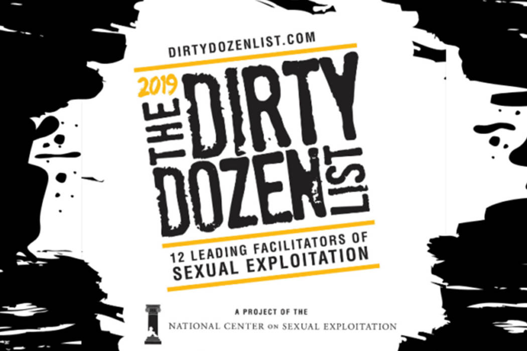 The Dirty Dozen list logo. Image: Endsexualexploitation.org