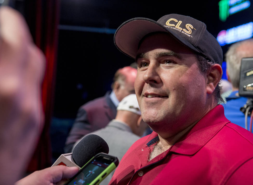 Brendan Gaughan discusses his 2018 racing plans after the South Point hotel-casino's announcement that it will be the title sponsor of the September Monster Energy NASCAR Cup Series race at Las Ve ...