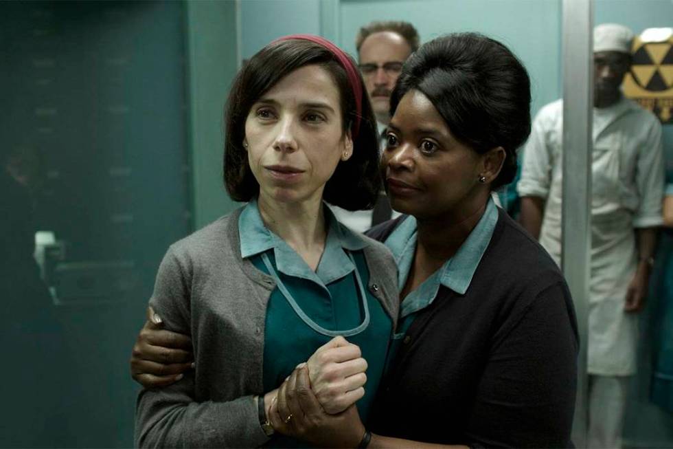 This image released by Fox Searchlight Pictures shows Sally Hawkins, left, and Octavia Spencer ...